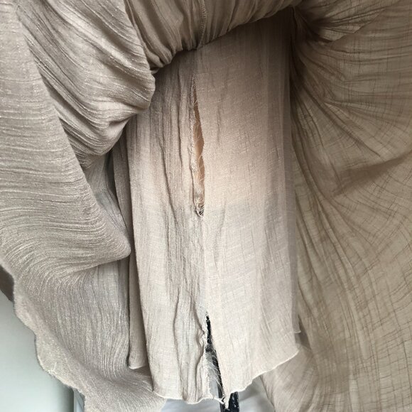 Red Coral drop waist maxi crepe flowy dress M - Picture 10 of 14